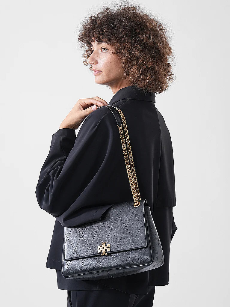 TORY BURCH Bolso de piel - Bolso de hombro CHARLIE Medium negro